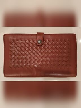 BOTTEGA VENETA Burgundy Organizer Wallet